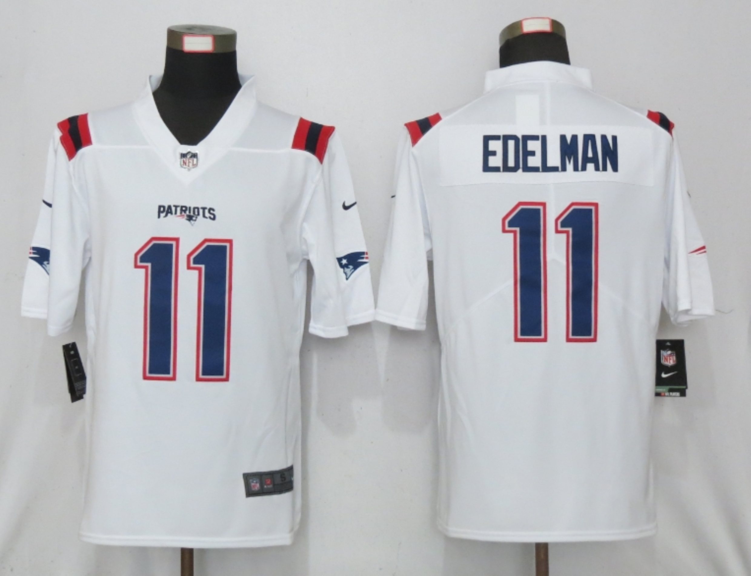 Men New Nike New England Patriots #11 Edelman Nike White Game Jersey->women nfl jersey->Women Jersey